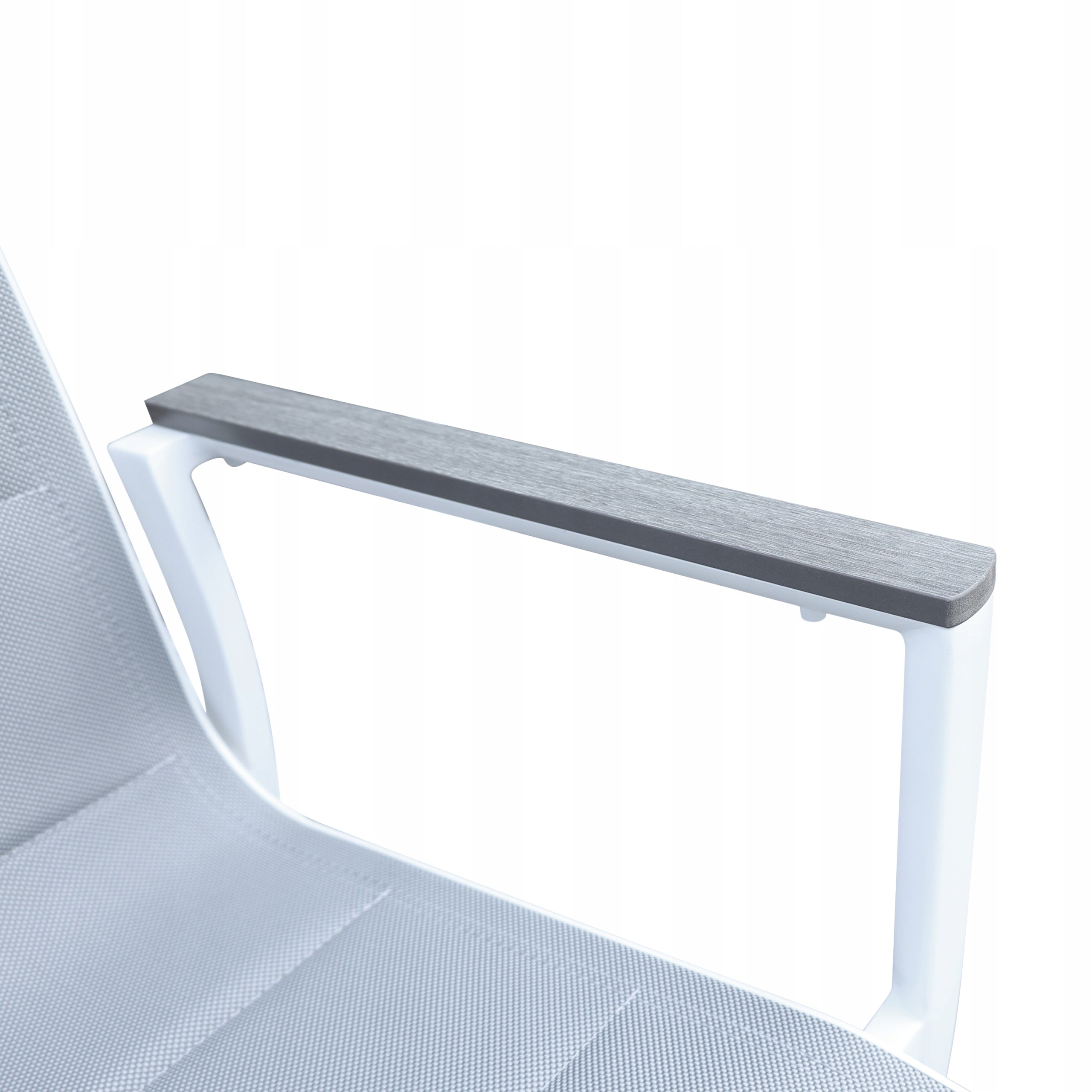 Krzesło Ogrodowe Aluminiowe Białe 56x65x88 cm Komfortowe Wytrzymałe Pianka