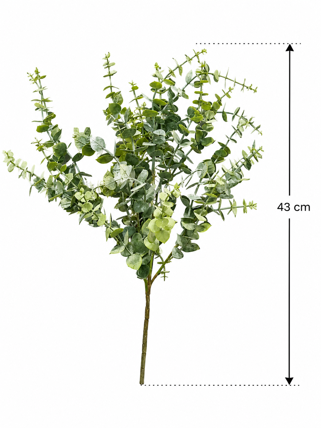 Gałązka Eukaliptusa Sztuczna 43 cm Zielona Dekoracyjna Do Wazonu Stroików