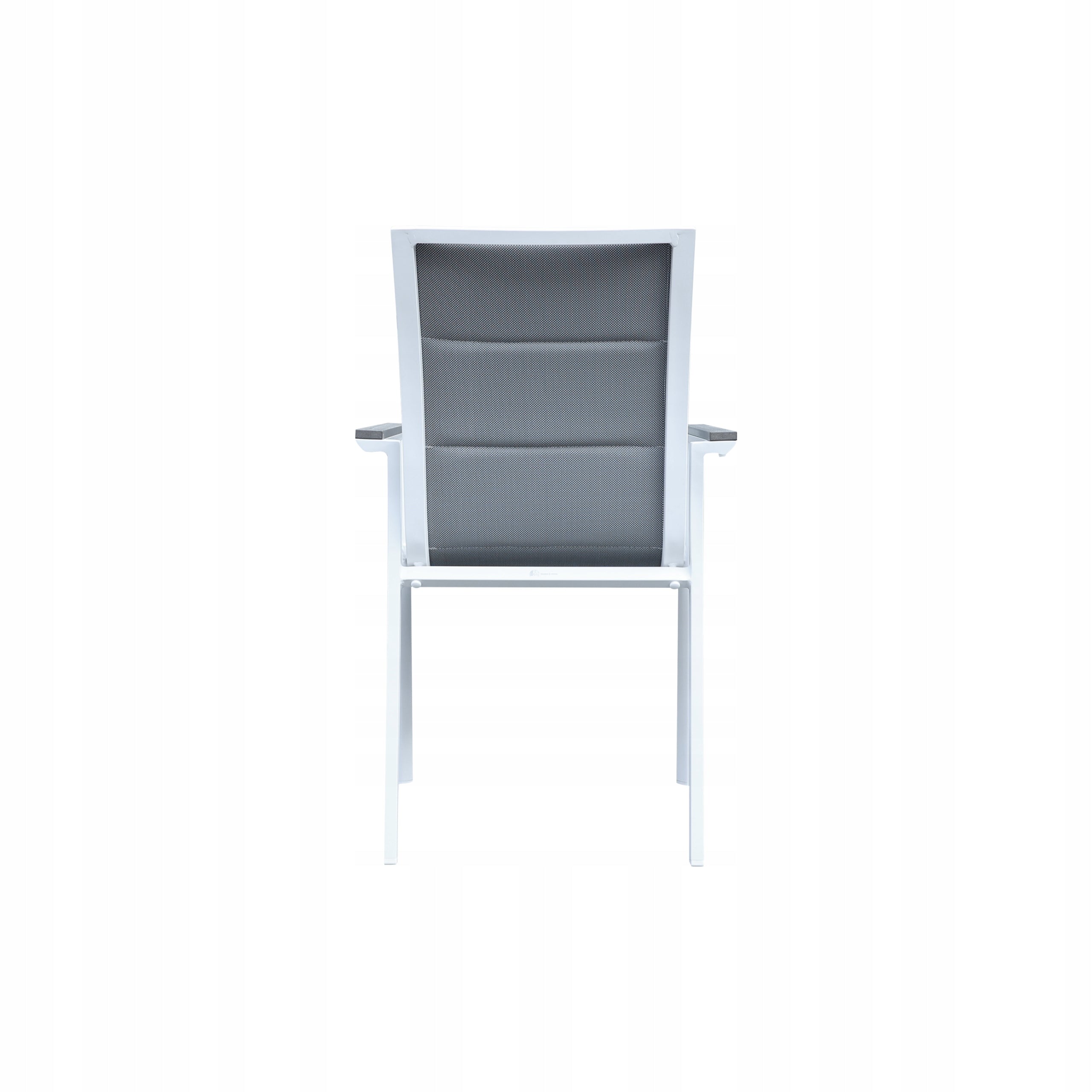 Krzesło Ogrodowe Aluminiowe Białe 56x65x88 cm Komfortowe Wytrzymałe Pianka