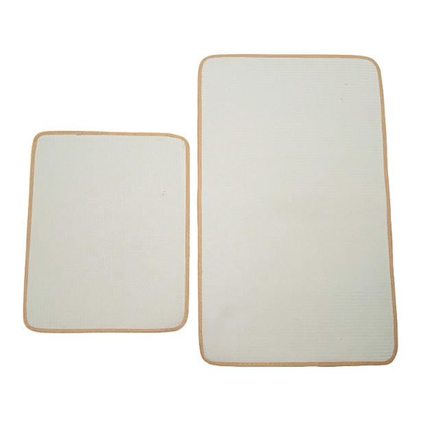 Komplet 2 Dywaników Jasny Brąz 50x40cm 50x80cm Łazienka Przedpokój Kuchnia