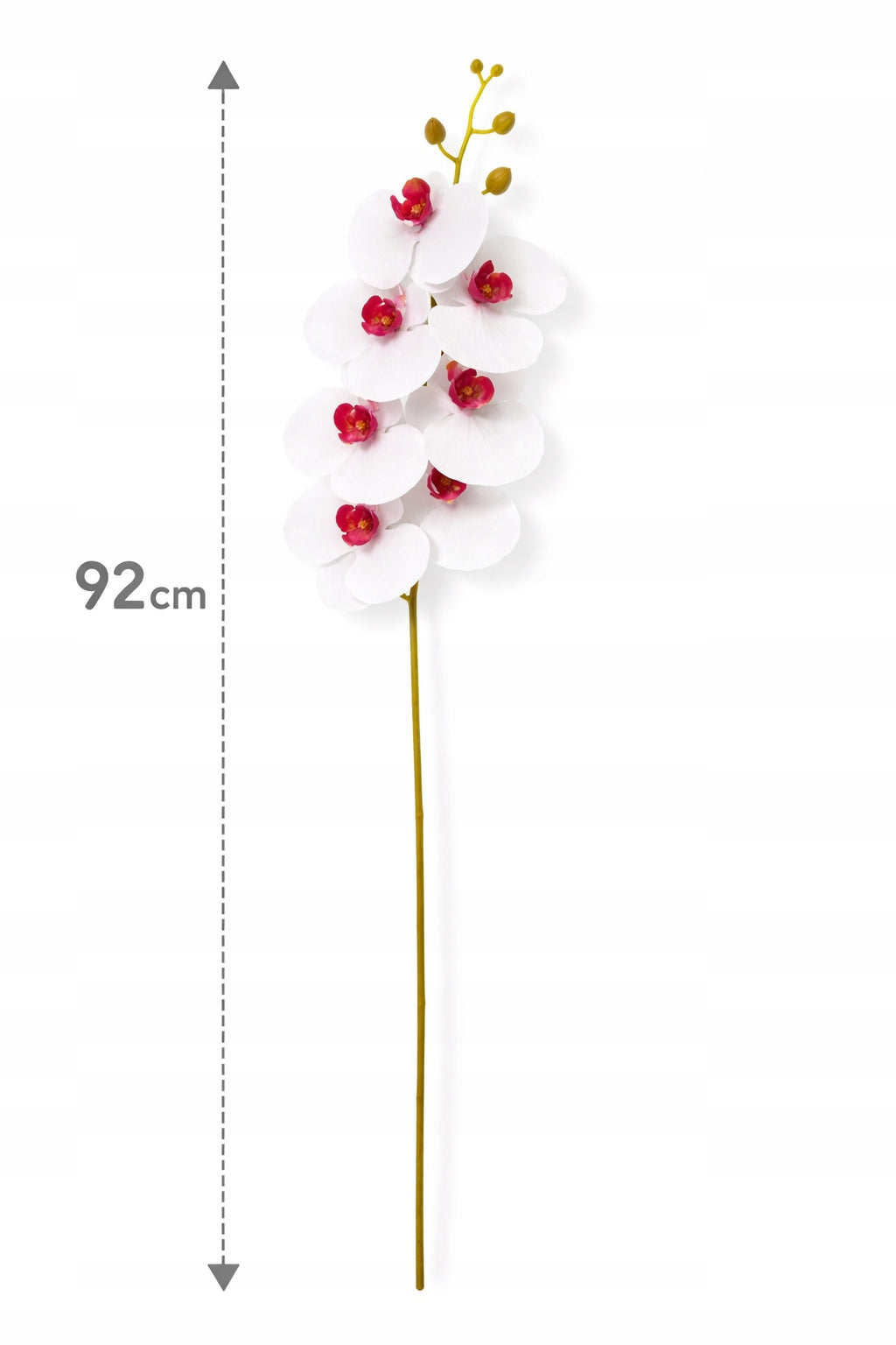 KWIAT SZTUCZNY STORCZYK 92 CM POJEDYNCZA GAŁĄZKA ORCHIDEA DUŻE KWIATY