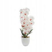 Storczyk w Doniczce Biały 58 cm Orchidea Kwiat Sztuczny Doniczkowy Ozdobny