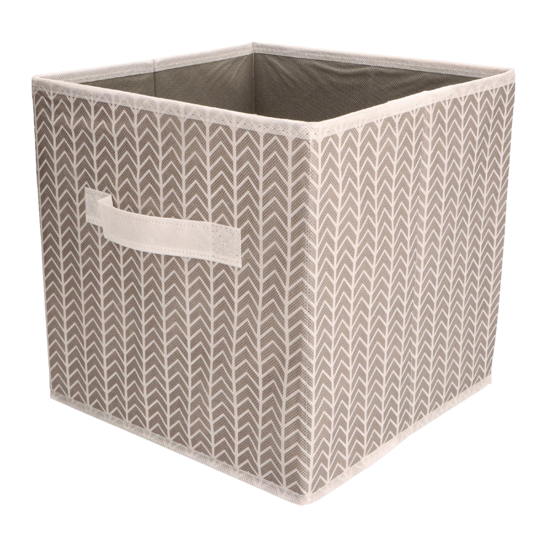 Organizer tekstylny Jodełka pudełko 31x31x31cm do szafy sypialni domu biura