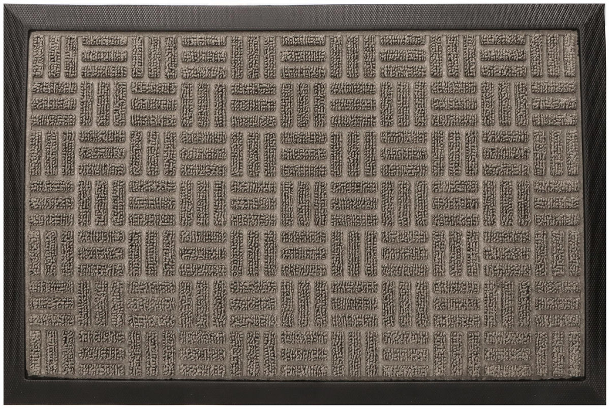 Wycieraczka 45x75 cm oliwkowa materiałowa z gumowym spodem i krawędziami