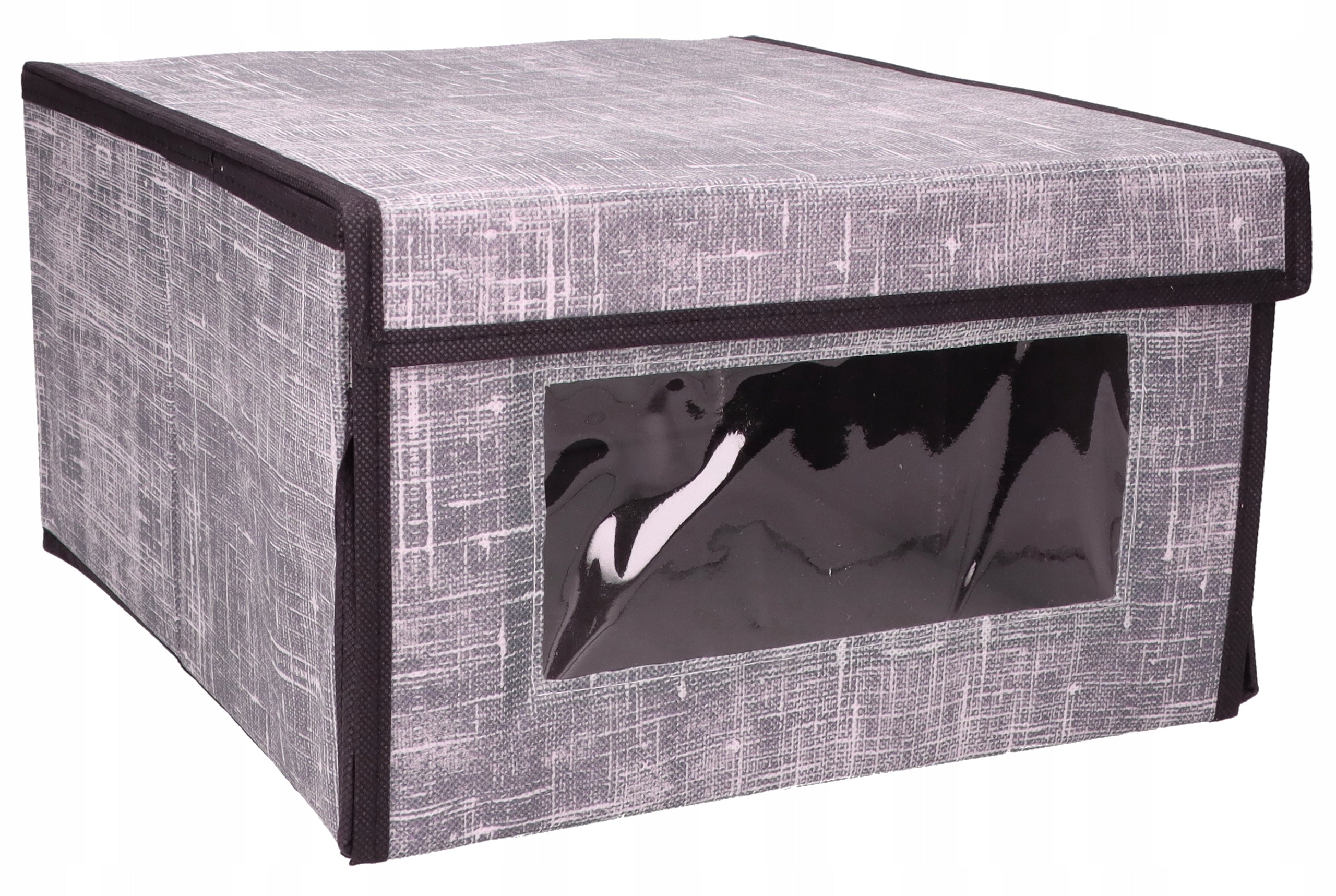 Organizer tekstylny Granatowy 34x29x19 cm okno pudełko do szafy domu biura