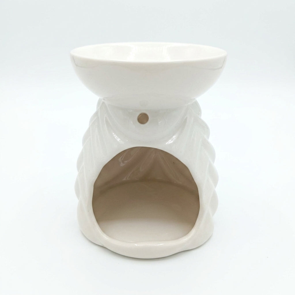 Kominek Ceramiczny Biały Podgrzewacz Zapachowy