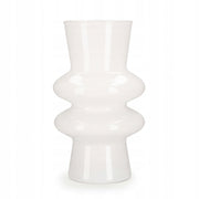 Osłonka Ceramiczna Biały 20 cm Nowoczesny Wazon Falisty Elegancki Dekoracja