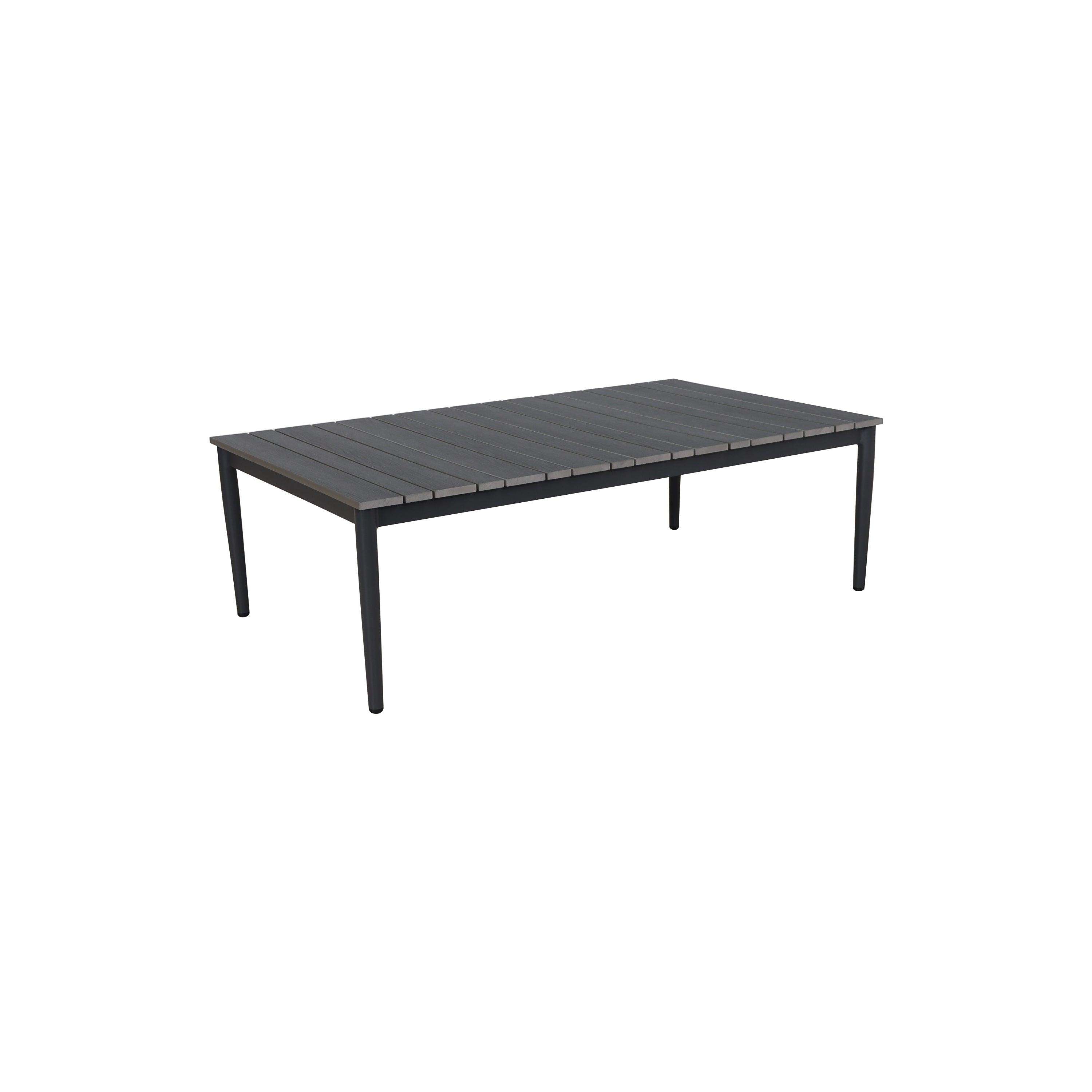 Zestaw Mebli Ogrodowy Aluminium Splot Linowy Stolik Grafit Szary