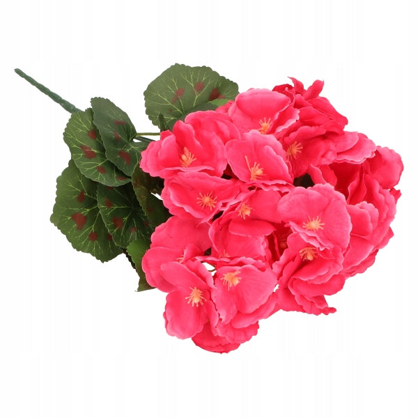 Pelargonia Sztuczna BUKIET 32 cm Realistyczna KWIAT DEKORACYJNY MALINOWY