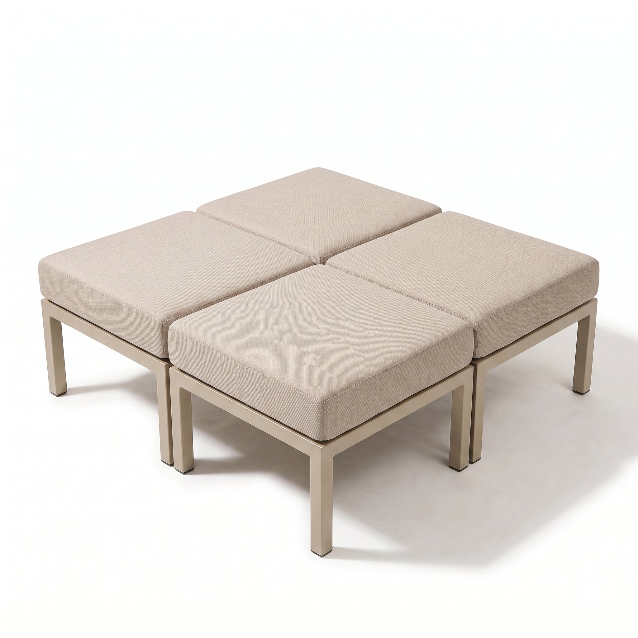 Pufa modułowa ogrodowa 70x70x44 cm siedzisko na taras i balkon premium